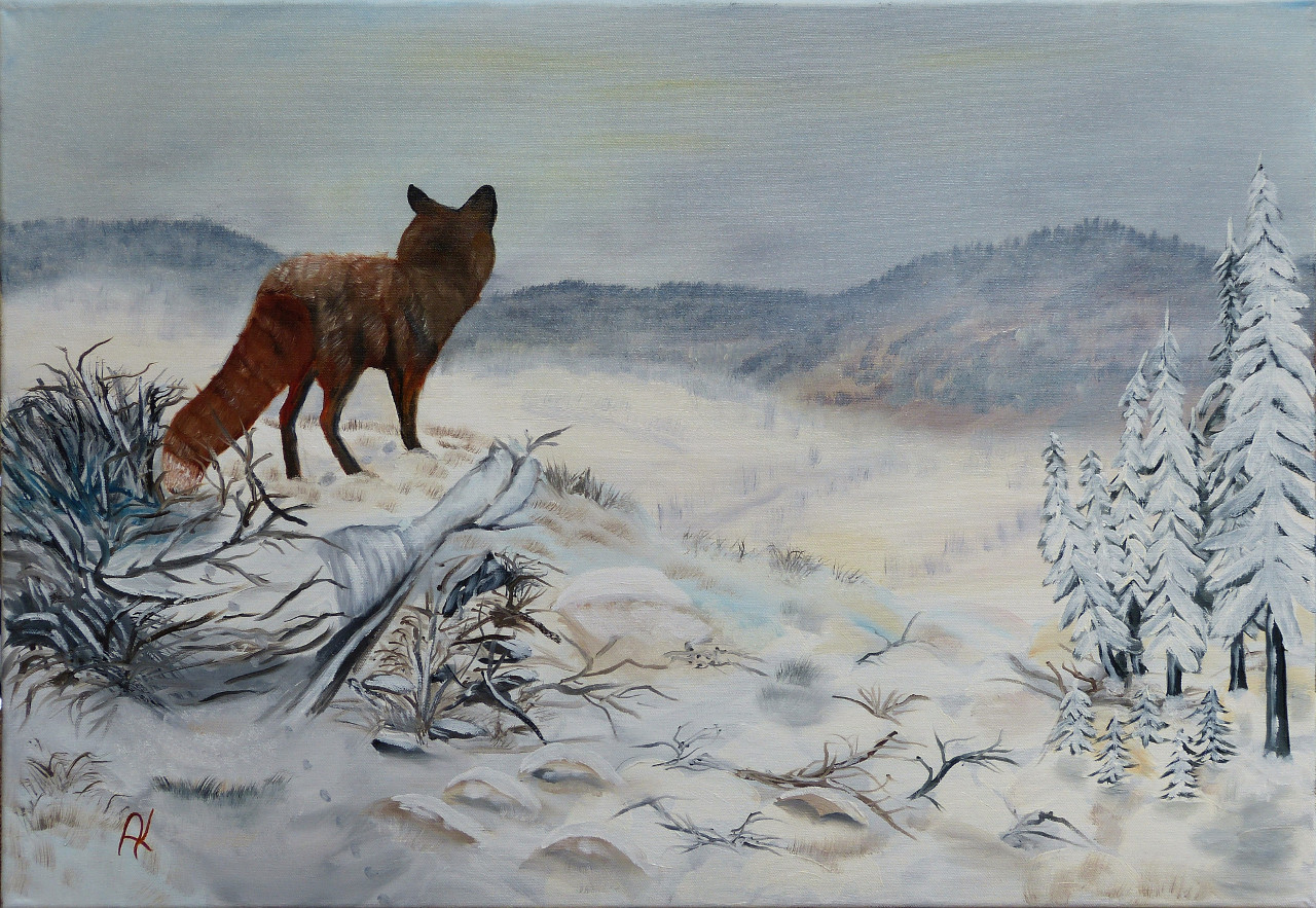 Fuchs in Winterlandschaft 2
