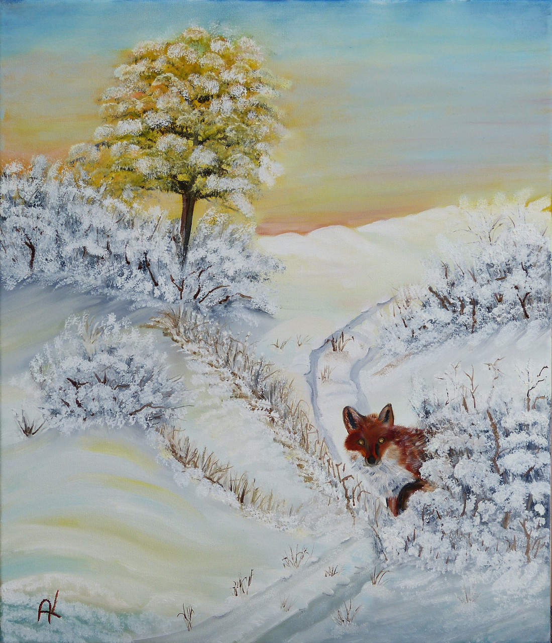 Fuchs in Winterlandschaft