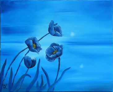 Mohn blau