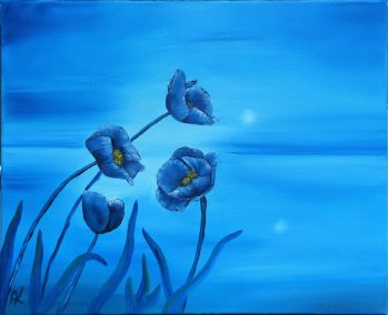 Mohn blau